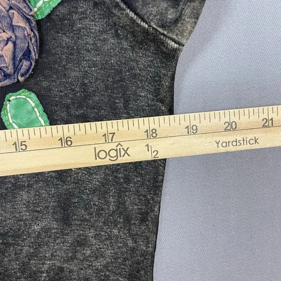 Rising International Top Size Medium M Boho Embroidered 3D Art To Wear Patchwork - Picture 14 of 16